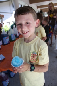 Upon tasting his Blue Raspberry sno-cone, Thomas exclaimed to the group, "THIS TASTES LIKE BEER!"  What? 